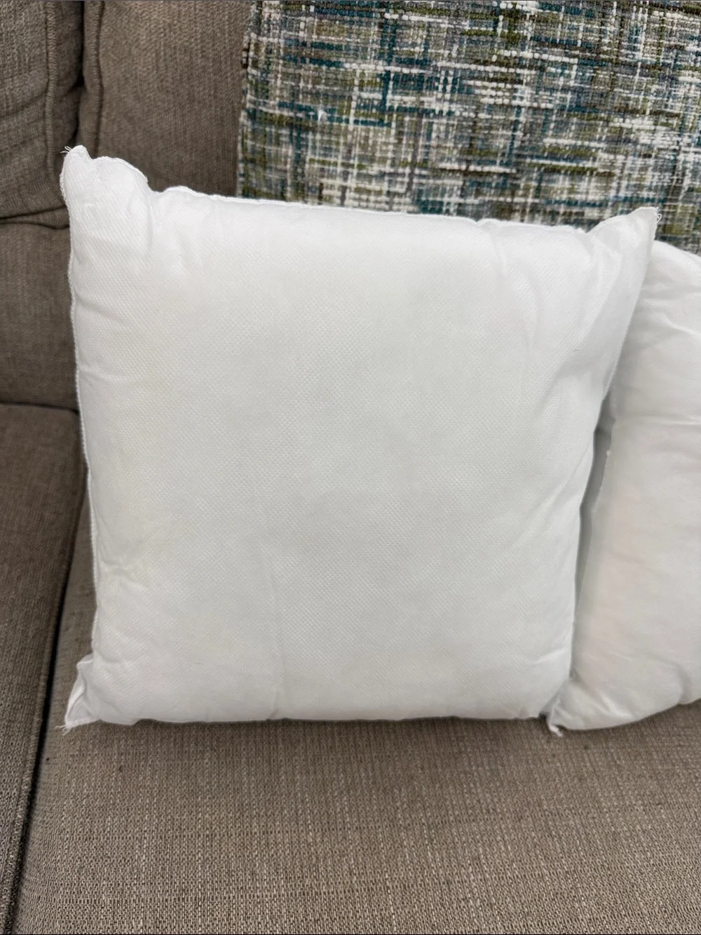 White Decorative Throw Pillow Pair